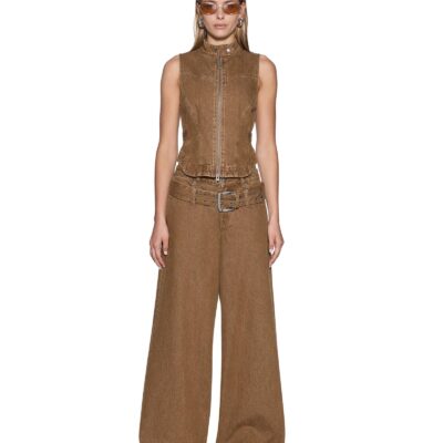 Ksubi Paradigm Gilet Rider Brown - Image 2