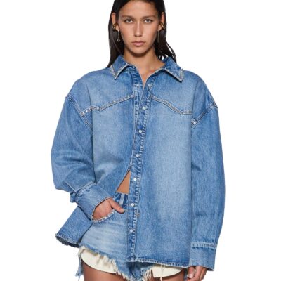 Ksubi Oversized Denim LS Shirt Maverik Krystal - Image 1