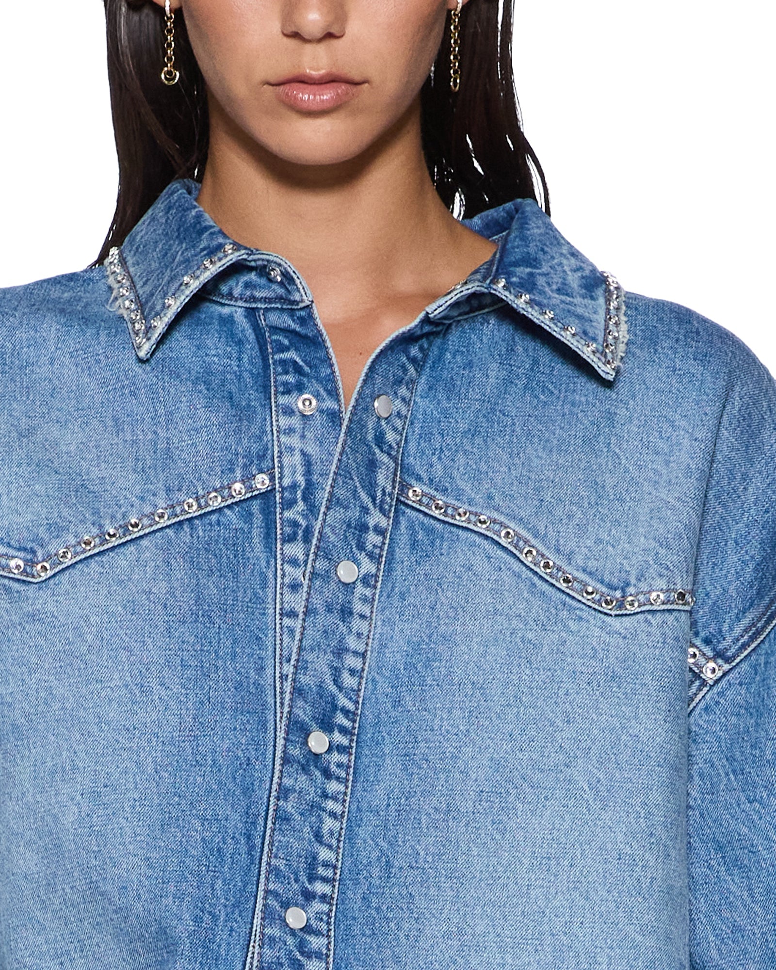 MNKSB140826190415054_3 Ksubi Oversized Denim LS Shirt Maverik Krystal - Image 3