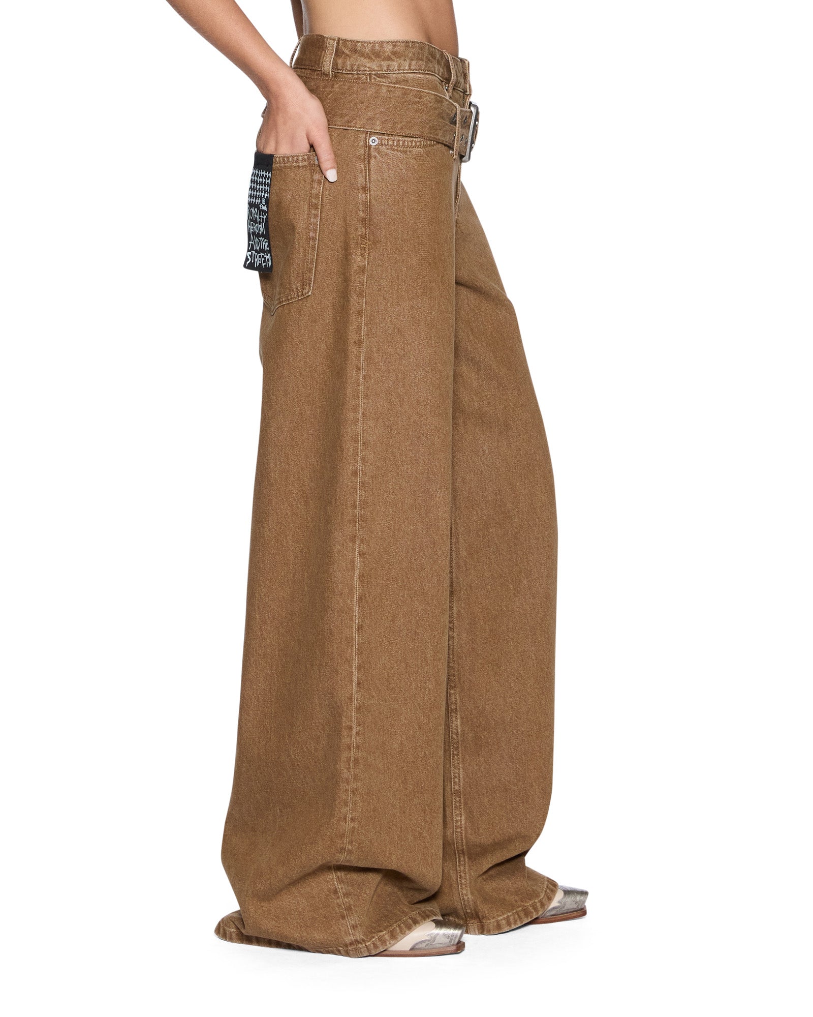 MNKSB140826190415090_2 Ksubi Lax Jean Belted Rider Brown - Image 2