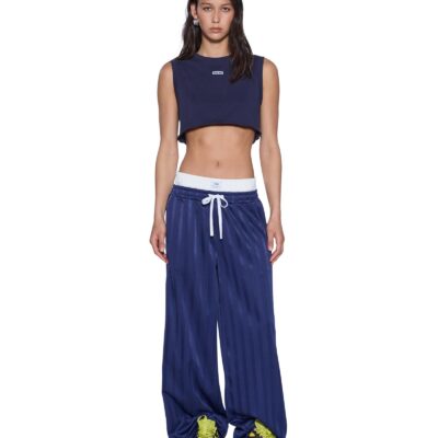 Ksubi Labels Crop Tank Navy - Image 2