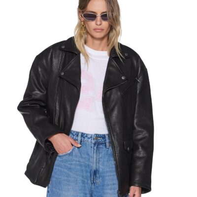 Ksubi Ksuper Biker Jacket Black Leather - Image 2