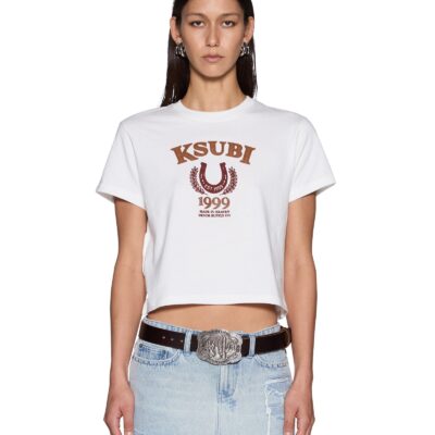 Ksubi Ranch Shrunken SS Tee Vintage White - Image 1