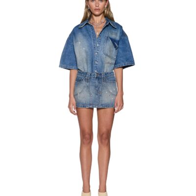 Ksubi Garage Denim SS Shirt Painter Blue - Image 2