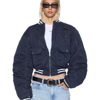 Ksubi Dynasty Bomber Jacket Navy - Image 1