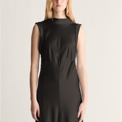 Lee Mathews Stella Silk Satin Drape Dress - Image 2