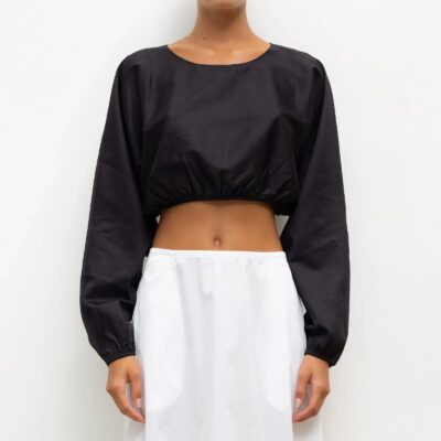 LESET Yoko Long Sleeve Blouson Top - Image 1