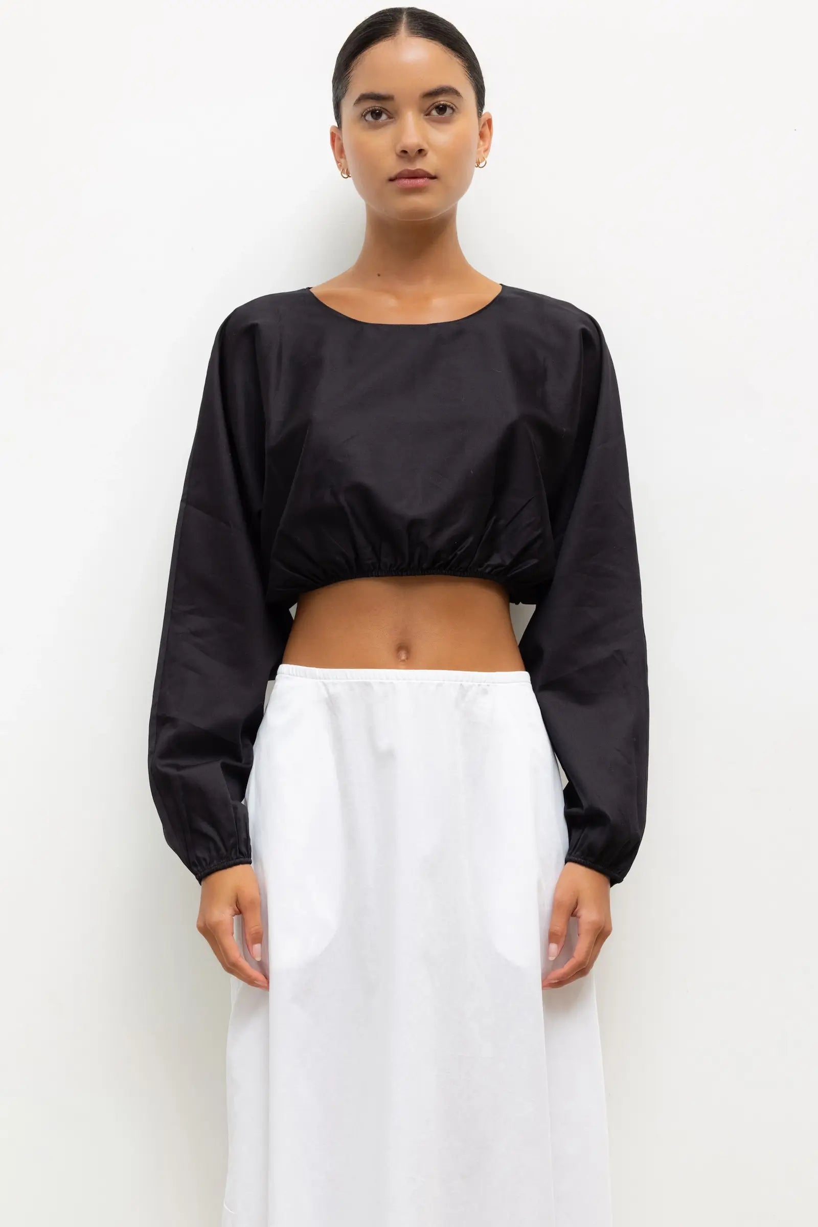 LESET Yoko Long Sleeve Blouson Top - Image 1