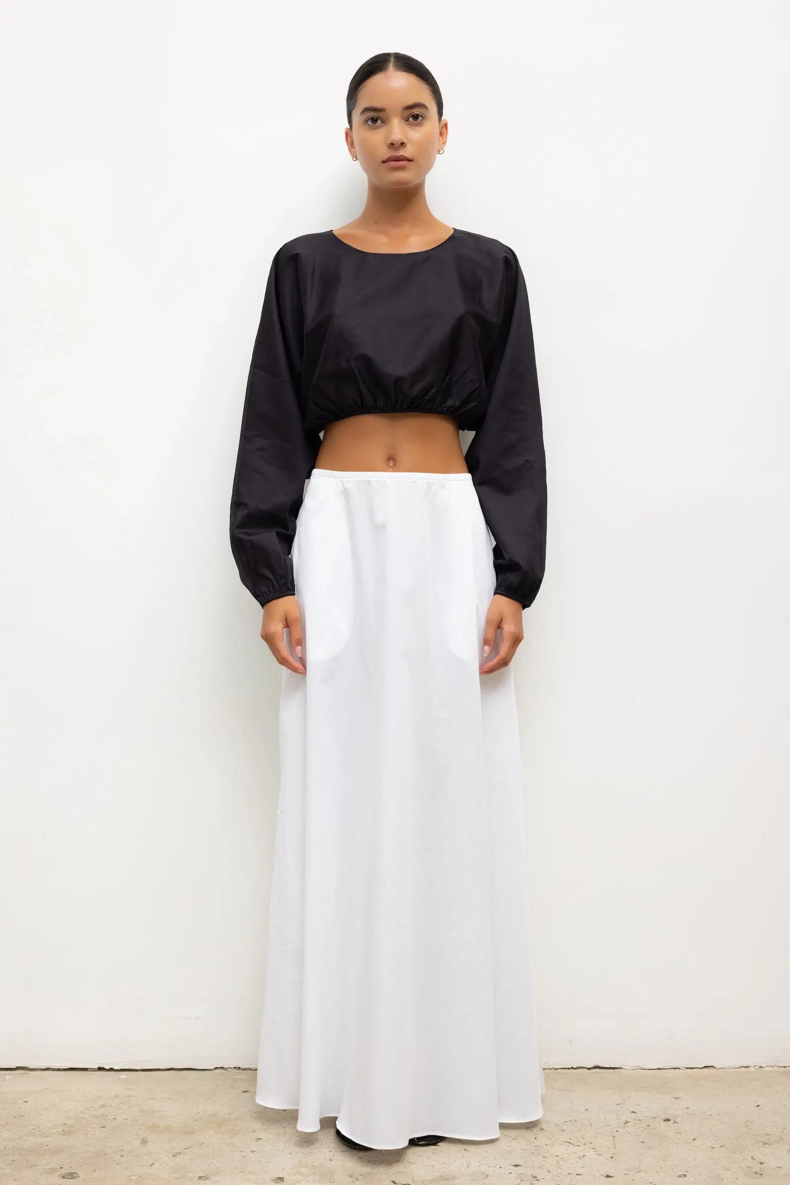 MNLST140826073300013_3 LESET Yoko Long Sleeve Blouson Top - Image 3