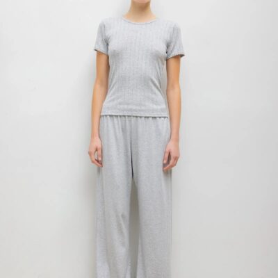 LESET Pointelle Slim Fit Tee - Image 2