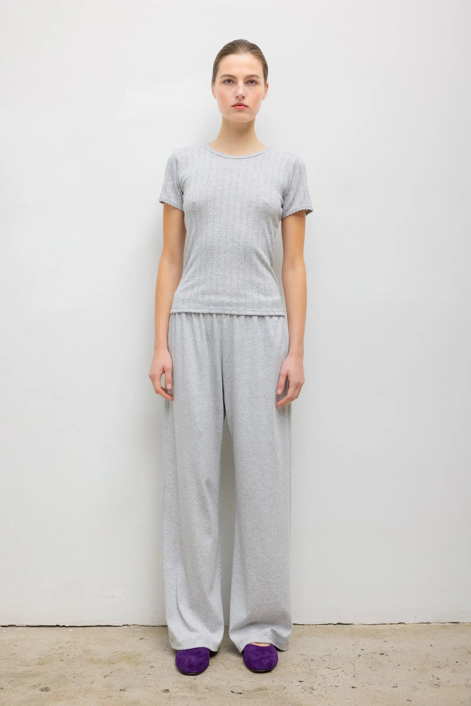 MNLST140826073300048_2 LESET Pointelle Slim Fit Tee - Image 2