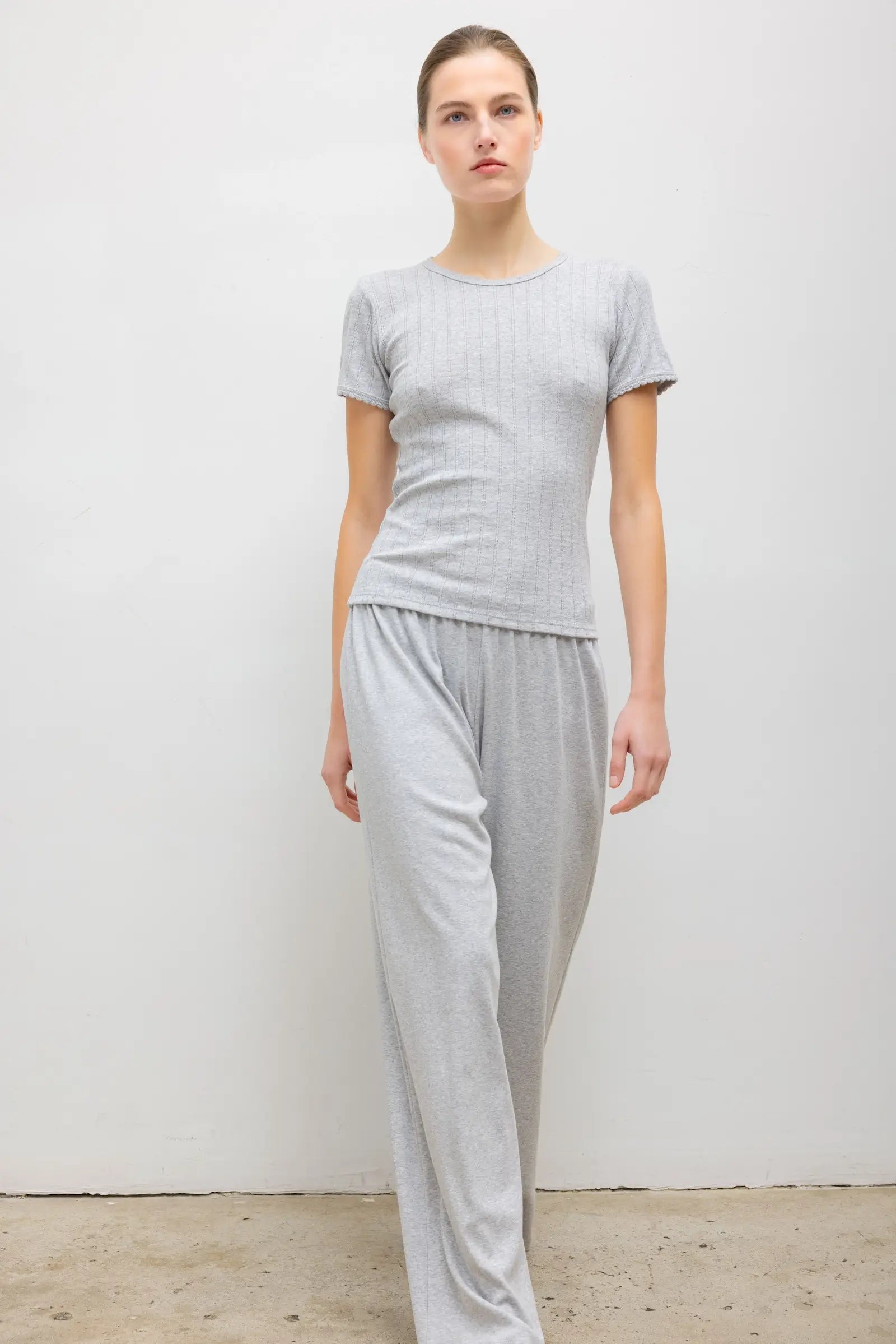 MNLST140826073300048_3 LESET Pointelle Slim Fit Tee - Image 3