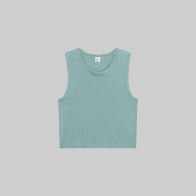 LESET Pointelle Sleeveless Crew - Image 2