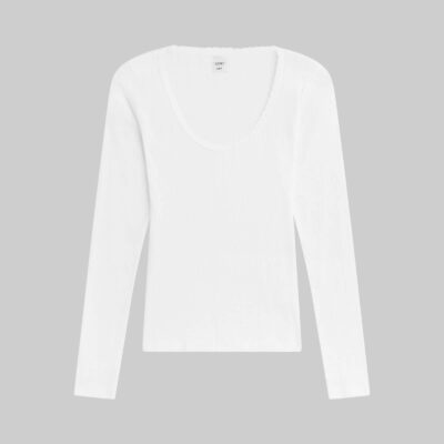 LESET Pointelle Long Sleeve Scoop Neck - Image 2