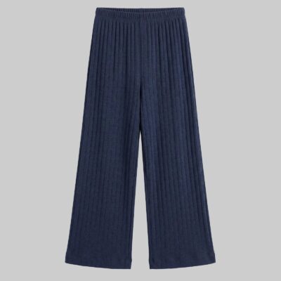LESET Pointelle Crop Wide Leg Pant - Image 2