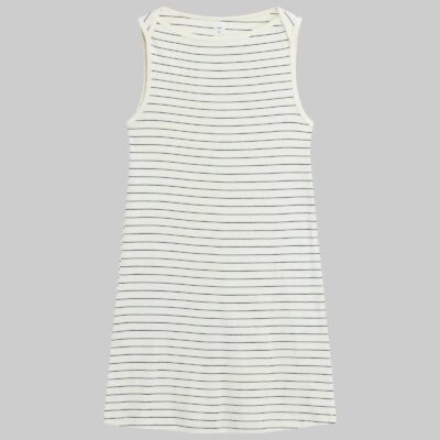 LESET Nando Stripe Boatneck Mini Dress - Image 2