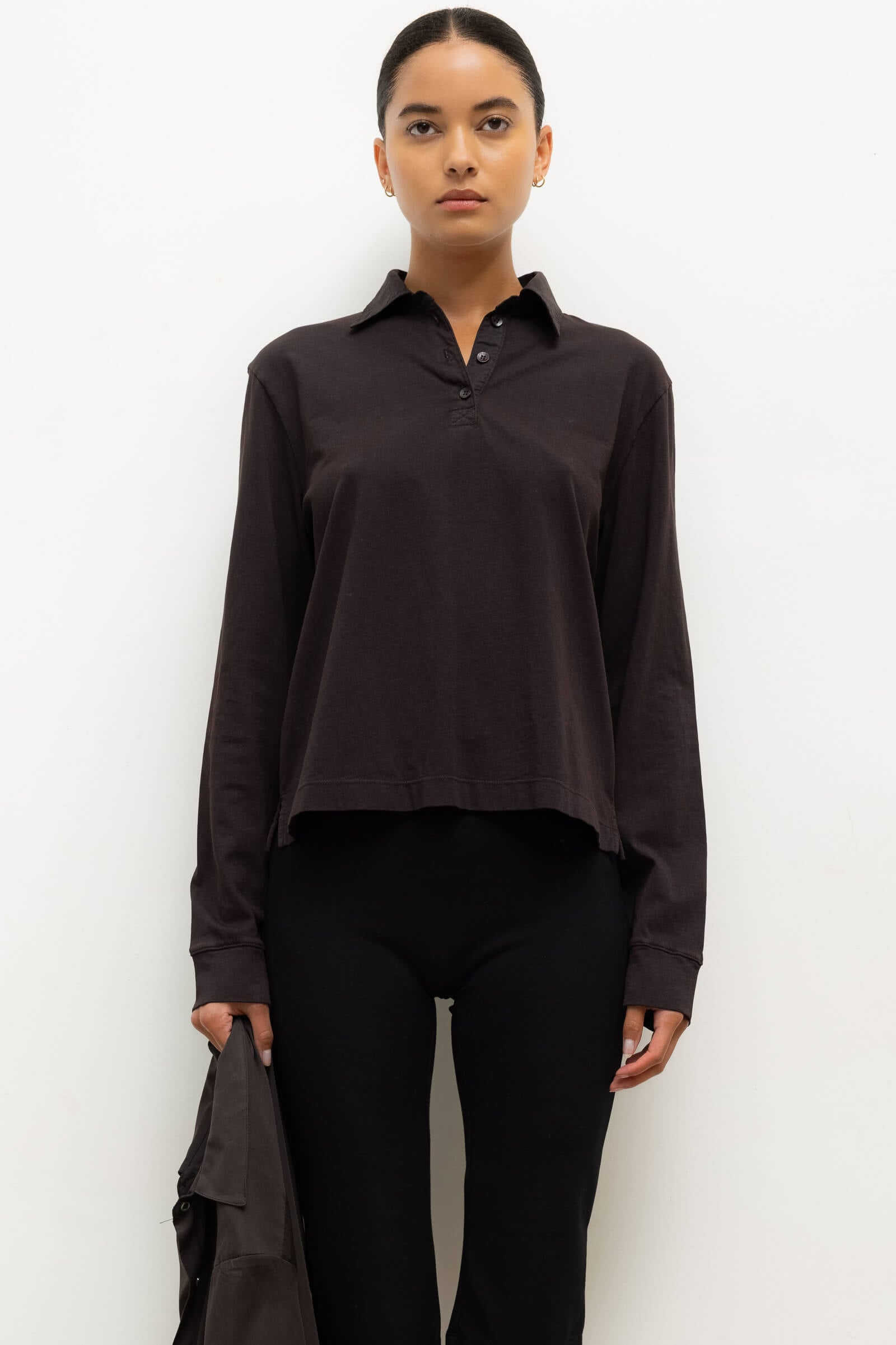LESET Margo Long Sleeve Polo - Image 1