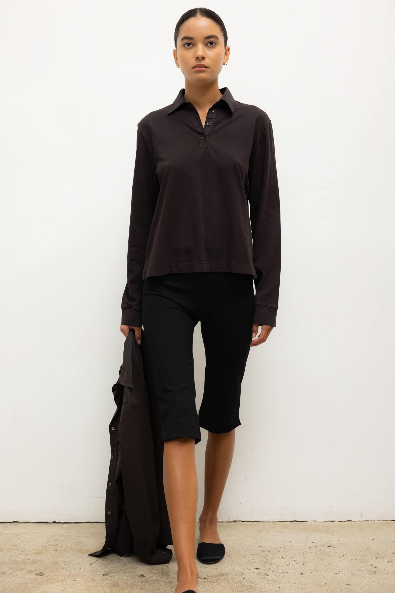 MNLST140826073300095_3 LESET Margo Long Sleeve Polo - Image 3