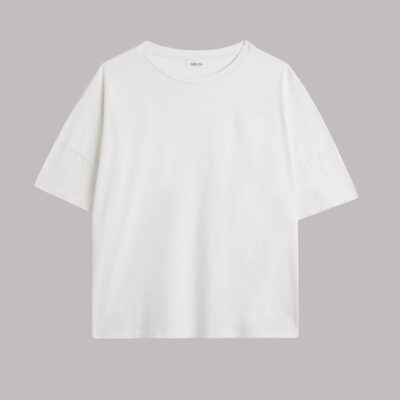 MIKUTA The White Long Loose Cotton T-Shirt - Image 2