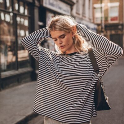 MIKUTA The Striped Cotton Linen Loose Longsleeve - Image 1