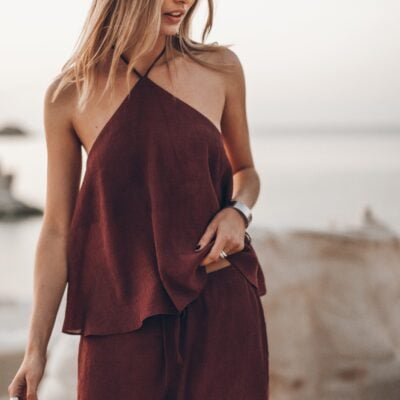 MIKUTA The Russet Halterneck Top - Image 1