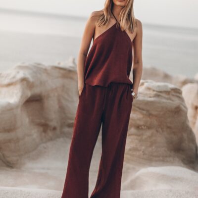 MIKUTA The Russet Flowy Pants - Image 1