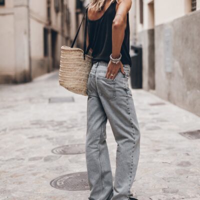 MIKUTA The Blue Straight Slit Jeans - Image 1