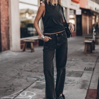 MIKUTA The Black Straight Slit Jeans - Image 1