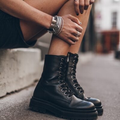 MIKUTA The Black Laced Leather Boots - Image 2