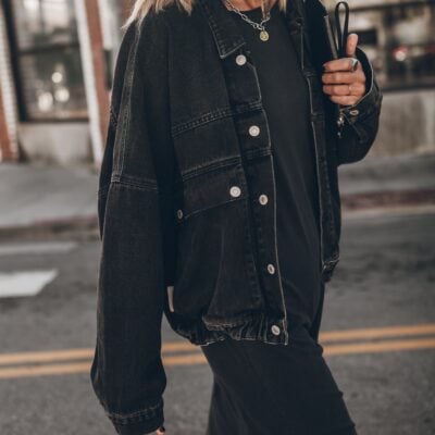 MIKUTA The Black Denim Jacket - Image 1