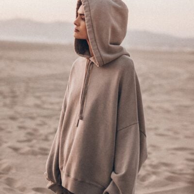 MIKUTA The Beige Oversized Hoodie - Image 1