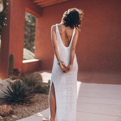 MIKUTA The White Long Knitted Dress - Image 3