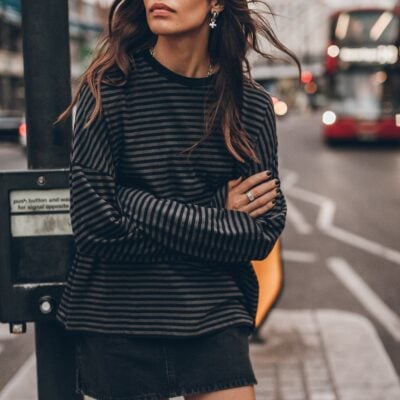 MIKUTA The Dark Striped Cotton Linen Loose Longsleeve - Image 2