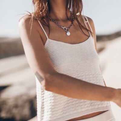 MIKUTA The White Crochet Camisole - Image 1