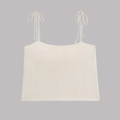 MIKUTA The White Crochet Camisole - Image 2
