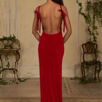Mirror Palais Scarlet Ribbon Supermodel Gown - Image 2