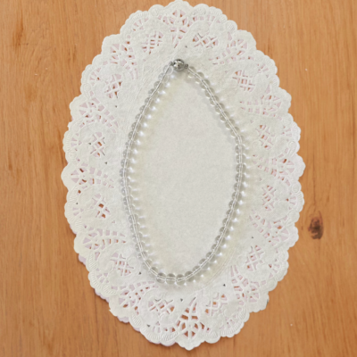 Maison Essentiele Small Clear Beaded Necklace - Image 1