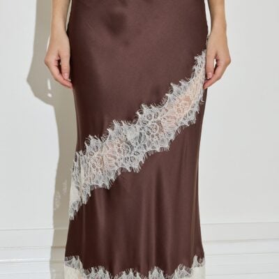 Maison Essentiele Silk Lace Midi Skirt - Image 2