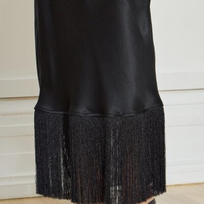 Maison Essentiele Silk Fringe Skirt - Image 2