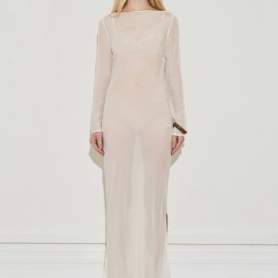 Maison Essentiele Silk Chiffon Long Sleeve Dress - Image 1