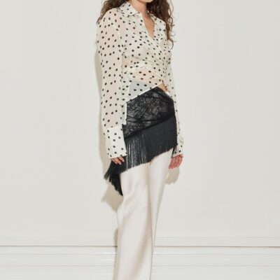 Maison Essentiele Lace Fringe Scarf - Image 1