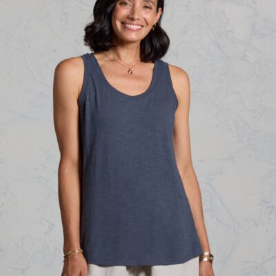 Nomad the Label Yarra Cotton Tank Top Charcoal - Image 1