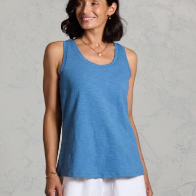 Nomad the Label Yarra Cotton Tank Top Aegean Blue - Image 1