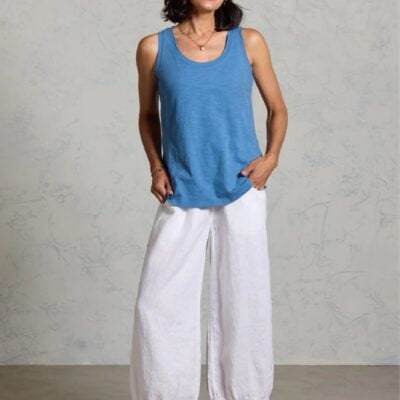 Nomad the Label Yarra Cotton Tank Top Aegean Blue - Image 2