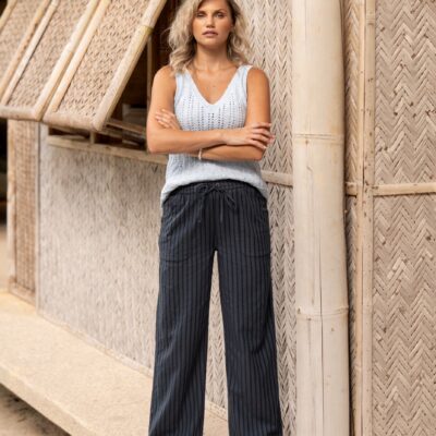 Nomad the Label Sidari Organic Cotton Pants Charcoal - Image 1