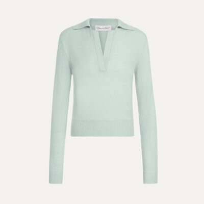 Oscar de la Renta Wool Polo Pullover - Image 1