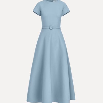 Oscar de la Renta Wool Cap Sleeve Dress - Image 1
