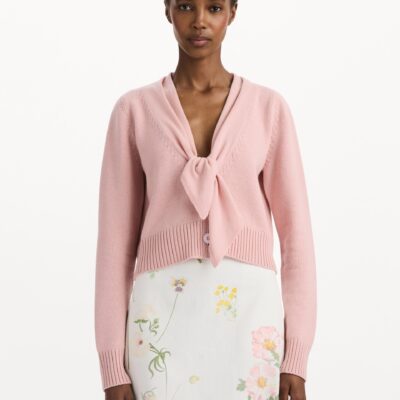 Oscar de la Renta Tie-Neck Cardigan - Image 2