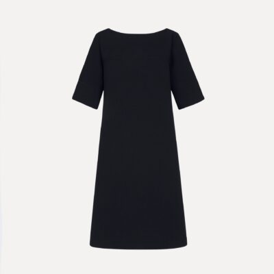 Oscar de la Renta Tie-Detailed Wool-Blend Shift Dress - Image 1