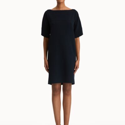 Oscar de la Renta Tie-Detailed Wool-Blend Shift Dress - Image 2